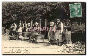 Old Postcard A Noce around Vannes Kitchens Marriage Wedding TOP