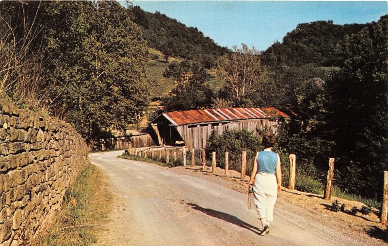 H2/ Aberdeen Brown County Ohio Postcard Scofield Covered Bridge