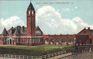 Postcard Railroad Union Depot Shreveport LA