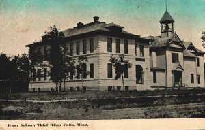 VINTAGE POSTCARD KNOX SCHOOL THIEF RIVER FALLS MINNESOTA MULTI-CANCELS 1919