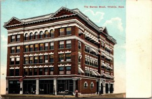 Postcard The Barnes Block in Wichita, Kansas~4289