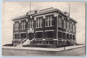 Atchison Kansas KS Postcard First Baptist Church Exterior Building 1940 Unposted