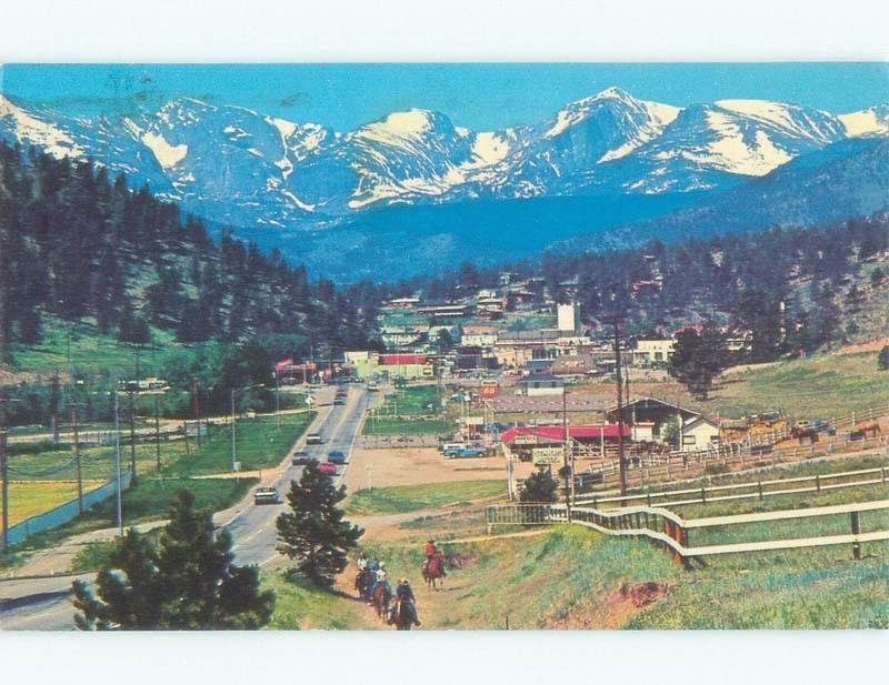 Pre-1980 PANORAMIC VIEW OF TOWN Estes Park - Near Denver Colorado CO E8891