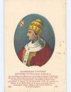 Pre-Linen foreign religious POPE GREGORY XI - WAS POPE UNTIL 1378 YEAR HL9626