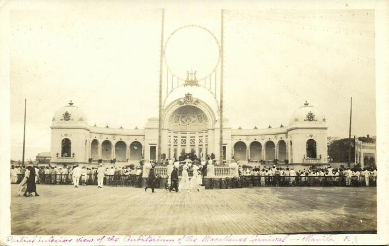 philippines, MANILA, Auditorium of the Magallanes Carnival (1910s) RPPC Postcard