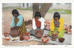 Pueblo Indian (Native American) Women Making Pottery