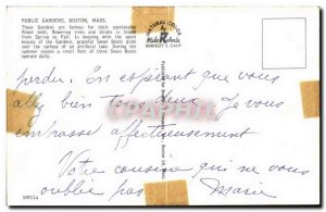 USA Old Postcard Boston Public Gardens