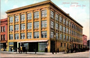 Postcard Jefferson Building in South Bend, Indiana