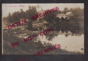 Steinthal WISCONSIN RPPC c1910 MAIN STREET nr Kiel Manitowoc GHOST TOWN WI KB