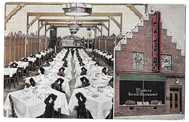 Mader's Famous German Restaurant, Milwaukee, Wisconsin, unused Kropp linen