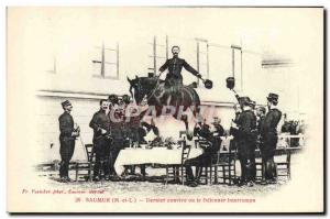 Old Postcard Horse Riding Equestrian Saumur last guest or interrupted lunch