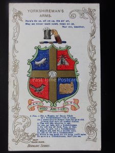 Yorkshire YORKSHIREMANS ARMS c1907 Postcard by Ja Ja Heraldic Series