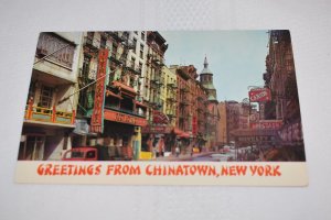 Mott Street in the Heart of Chinatown New York City New York Postcard Acacia