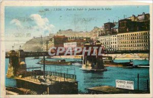 Old Postcard Lyon Bridge courthouse on the Saone Pecherie St Antoine Gibaud P...