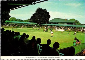 Championship Tennis at Newport Casino, Newport RI Postcard T74