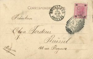 czech germany, KUNEWALD KUNÍN, Mähren, Ziegelei Czeike, Schule (1902) Postcard