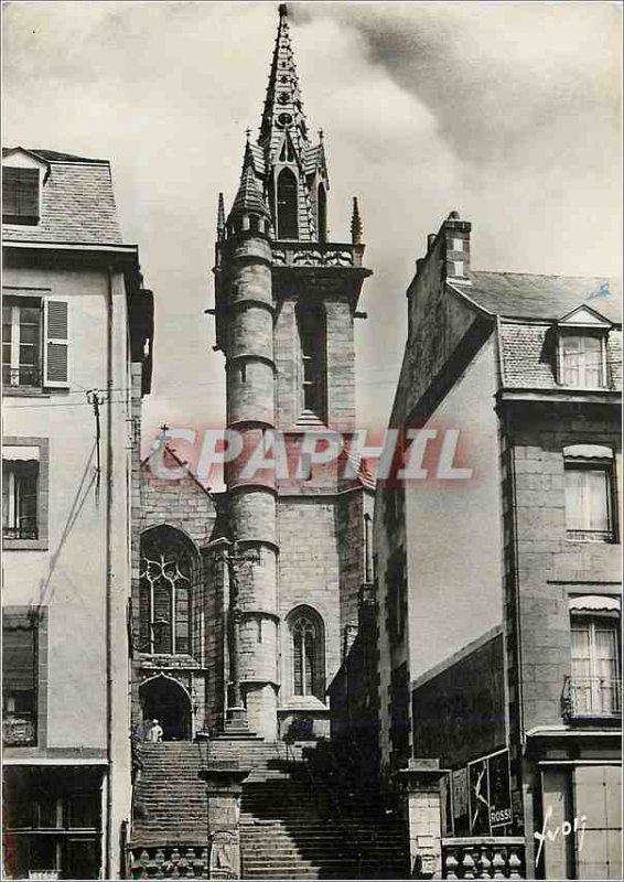 Modern Postcard Morlaix Finistere L Eglise St Melaine