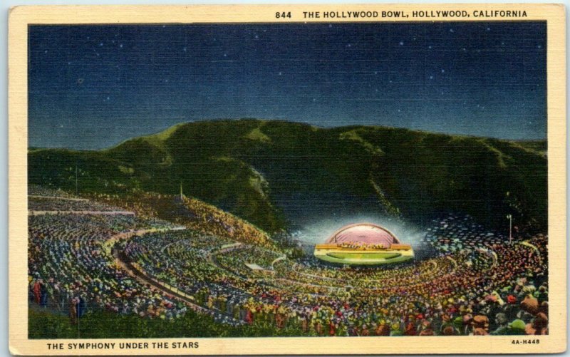 Postcard - The Hollywood Bowl, Hollywood, California