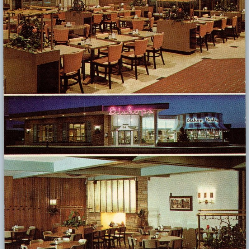 1969 Des Moines, IA Bishop's Buffet Restaurant Chrome @ Merle Hay Plaza Map A195