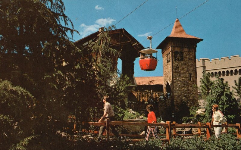 Vintage Postcard Skyway Over Magic Kingdom Guest Aboard Fantasyland Bay Lake FL 