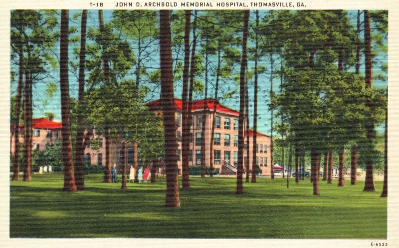 Vintage Postcard John D. Archbold Memorial Hospital Building Thomasville Georgia