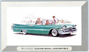Advertising  1959 DODGE -- CUSTOM ROYAL CONVERTIBLE  Postcard