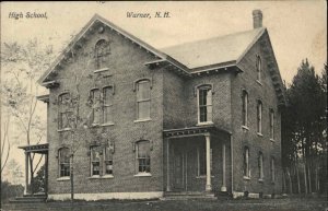 WARNER NH High School c1910 Postcard