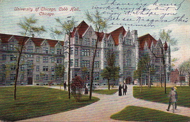 Postcard University Chicago Cobb Hall Chicago IL