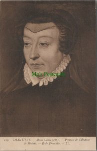 Art Postcard -Chantilly -Musee Conde,Portrait De Catherine De Medicis RS25602