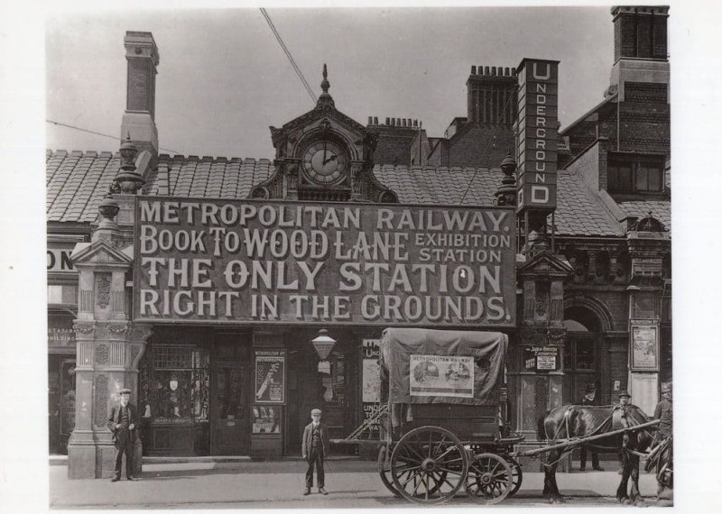 Finchley Road Station in 1910 London Metropolitan Railway Postcard