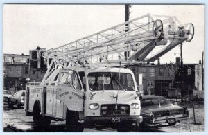 1970's 1961 BALTIMORE MD CITY FIRE TRUCK WATER TOWER HI RANGER SNORKEL POSTCARD