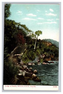 Vintage 1900s Postcard Ledge of Rocks, Rockledge, Florida