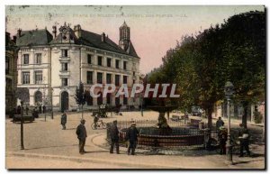 Old Postcard Angouleme Square museum and hotel Post