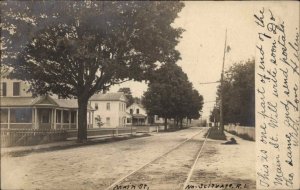 North Scituate RI Rhode Island Main St. c1905 Real Photo Postcard