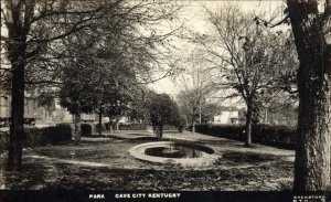 Cave City Kentucky KY Park Fountain Vintage Real Photo Postcard