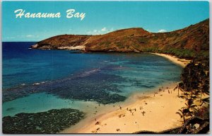 Hanauma Bay Hawaii Blue Green Sparkling White Sand Beach Honolulu HI Postcard