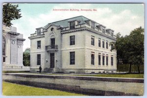 1910's ANNAPOLIS MARYLAND MD ADMINISTRATION BUILDING GEORGE W JONES POSTCARD