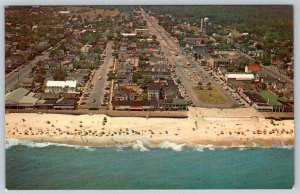 1950's REHOBOTH BEACH DELAWARE AERIAL VIEW THE NATION'S SUMMER CAPITAL POSTCARD