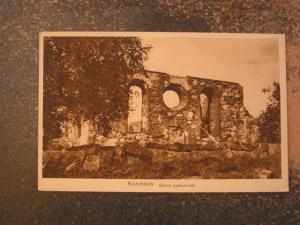 KORSHLOM FINLAND GAMIA KYRKORUINER c1910 Postcard