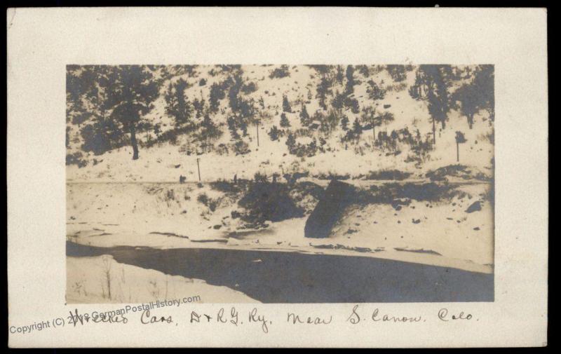 USA 1910 Colorado SOUTH CANYON COLO DPO Train Wreck RPPC 88051