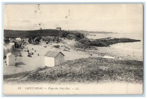 1915 Port-Hue Saint Briac Beach Saint-Briac-Sur-Mer France Antique Postcard