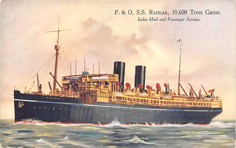 S.S. Razmak  India Mail and Passenger Service S.S. Razmak , P & O Steamship C...