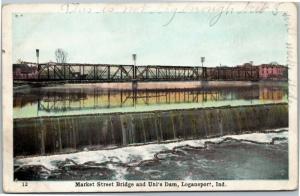 Market Street Bridge and Uhl's Dam - Glitter added - Logansport Indiana