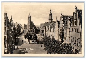 c1930's Lower Market Weiden in der Oberpfalz Germany RPPC Photo Postcard