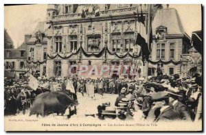 Old Postcard Fetes de Jeanne d & # 39Arc has Compiegne Archers before the & #...