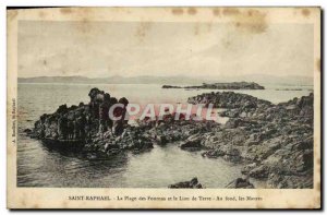 Old Postcard Saint Raphael La Plage des Fournas and Lion Land Basically Moors