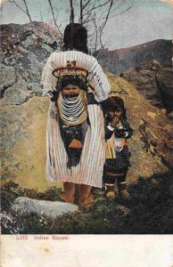 Native American Indian Mother Baby Child Pacific Northwest 1909 postcard