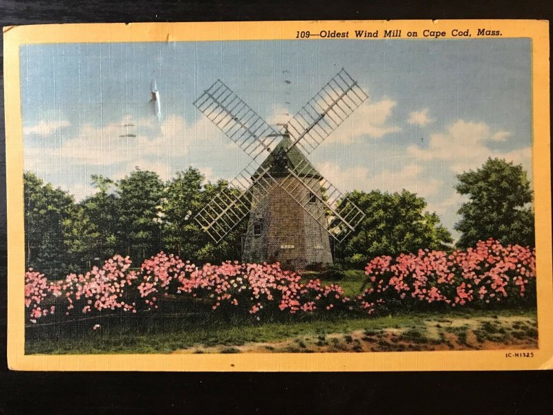 Vintage Postcard 1951 Oldest Windmill, Cape Cod, Eastham, Massachusetts (MA)