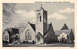 Berlin Maryland Buckingham Presbyterian Church Antique Postcard K98968