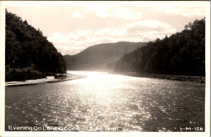 Lake Ocoee Cherokee National Tennessee RPPC Postcard